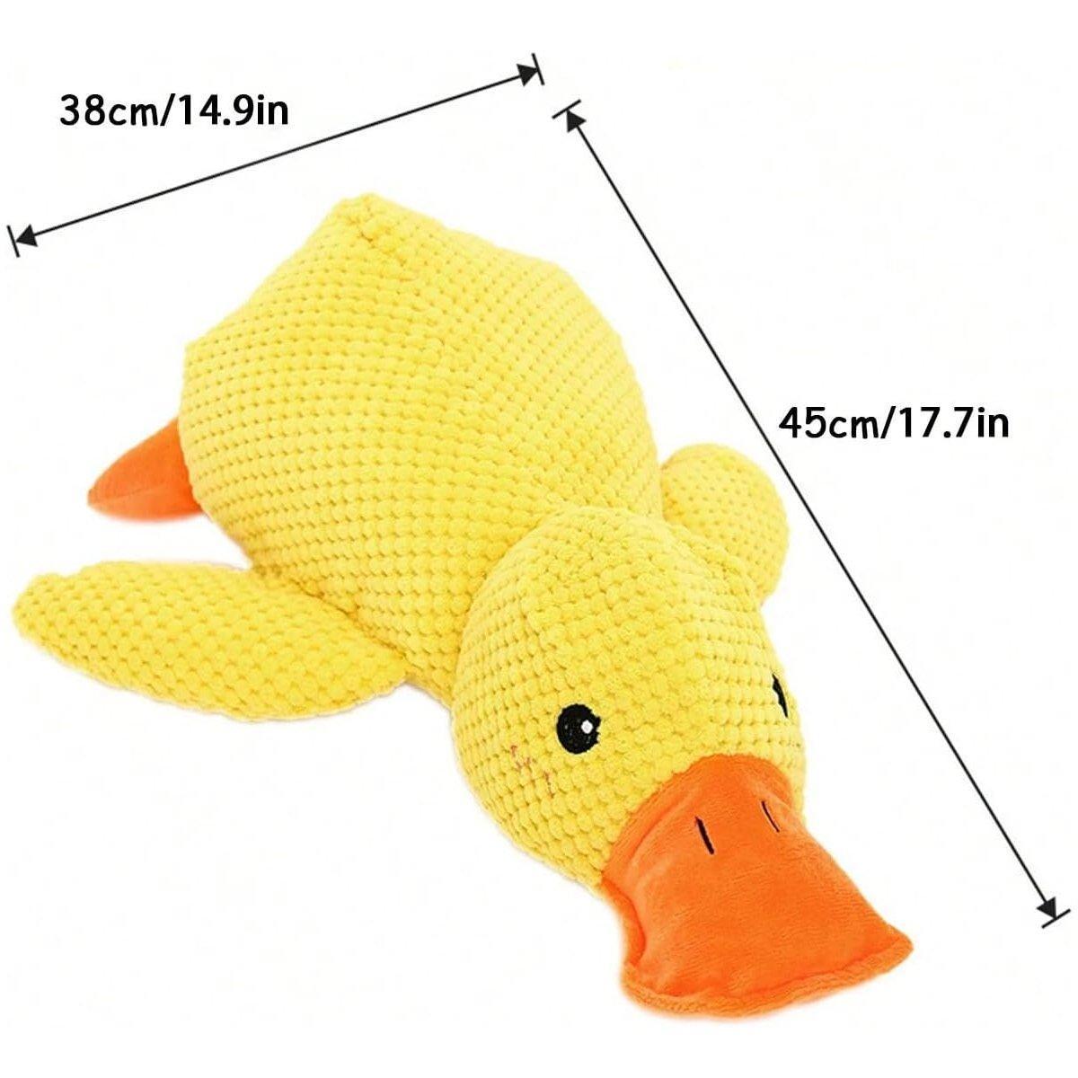 Plush Cartoon Duck Dog Toy Interactive Squeaky Pet Toy Durable Fun Chew Toy-2