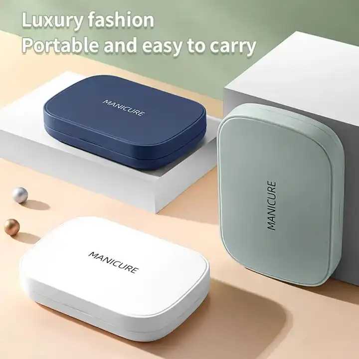 NNEDSZ White 18-Piece Manicure and Pedicure Set - Stainless Steel Nail Clipper Kit | Professional Nail Care Grooming Tools | Compact Portable Case-3