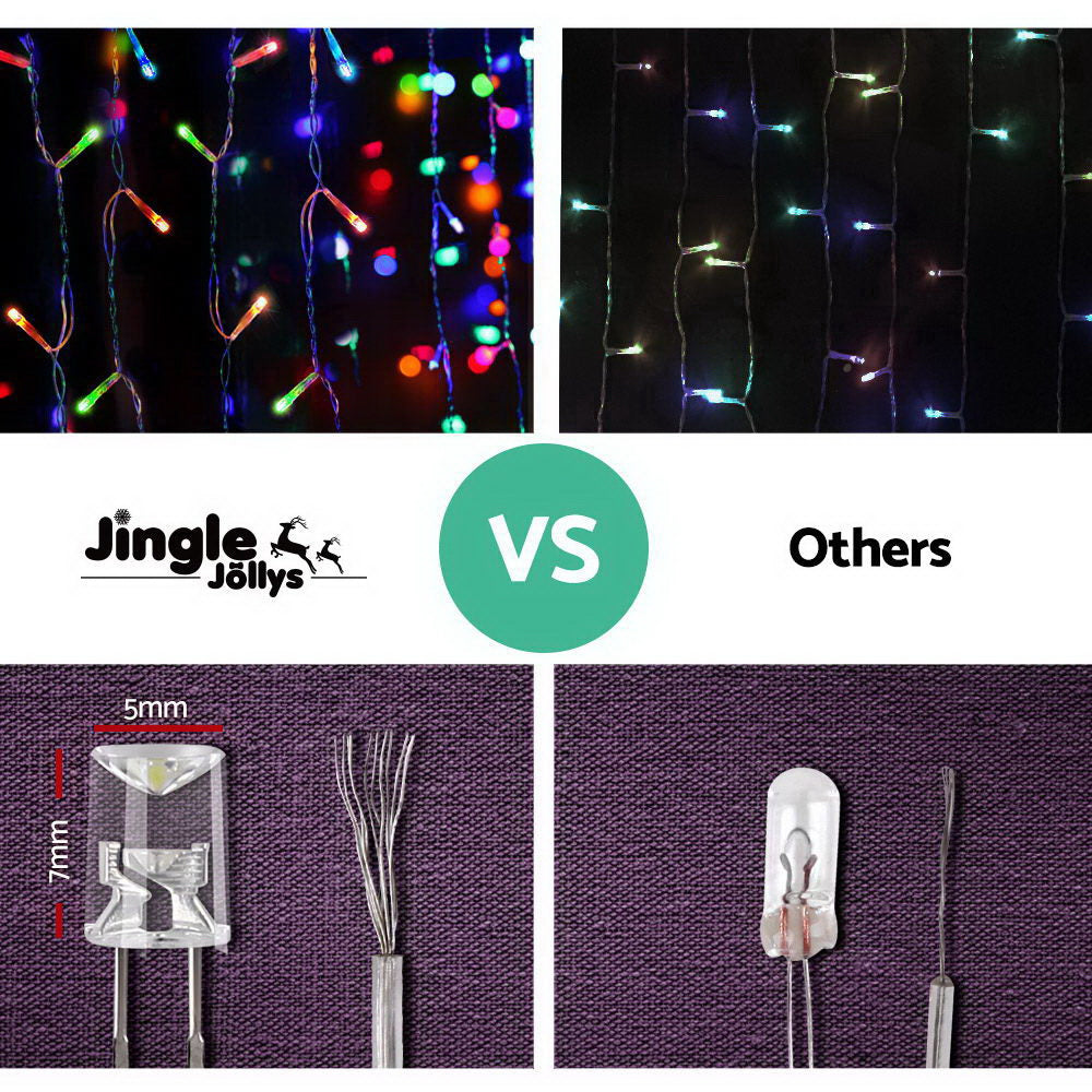 NNEDSZ Jollys 800 LED Christmas Icicle Lights Mutlicolour-3
