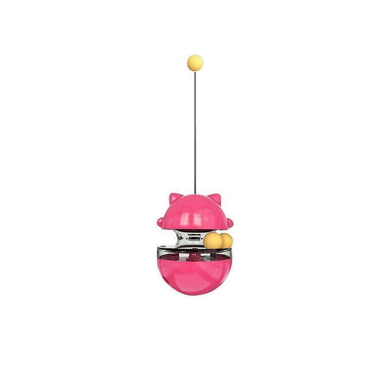 Cat Treat Dispenser Toy Ball Kitten Selfplay Interactive Tumbler Multifunction-6