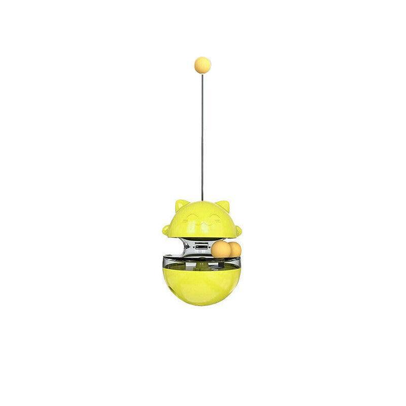 Cat Treat Dispenser Toy Ball Kitten Selfplay Interactive Tumbler Multifunction-7